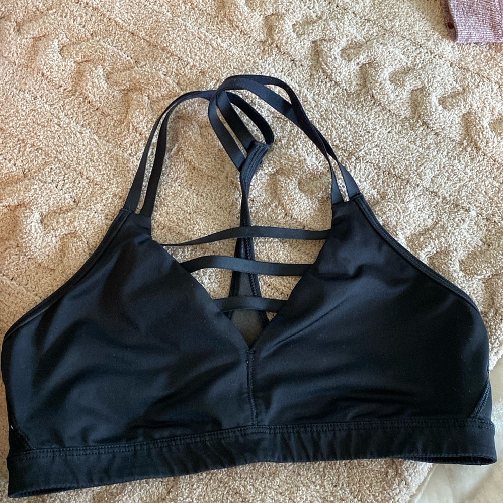 VSX sport black straps sports bra